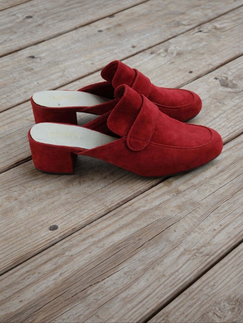 Seychelles Scarlet Suede Leather Mules 7